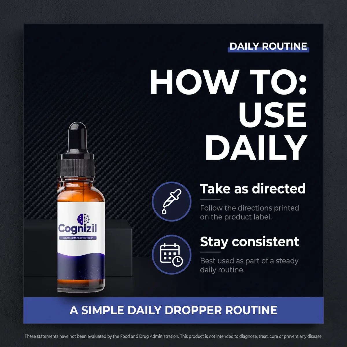 Cognizil as a simple daily dropper routine that supports memory and focus